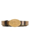 Burberry Knight Stamp Reversible Belt In Multi