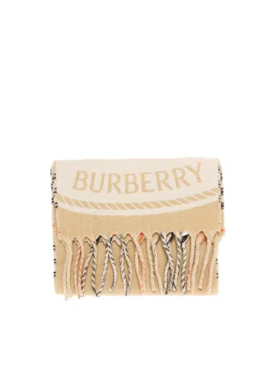 Burberry Knight Stamp Reversible Scarf In Neutral