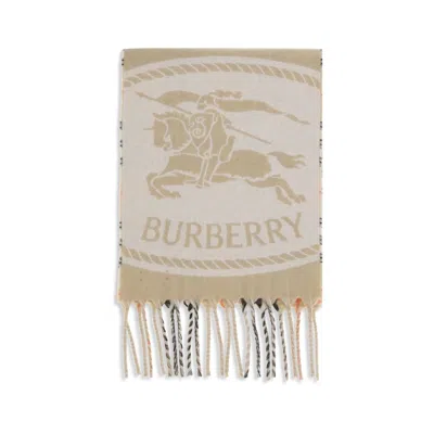Burberry Knight Stamp Reversible Women's Scarf In Sand
