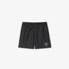 Burberry Knight Stamp Swim Shorts In Black