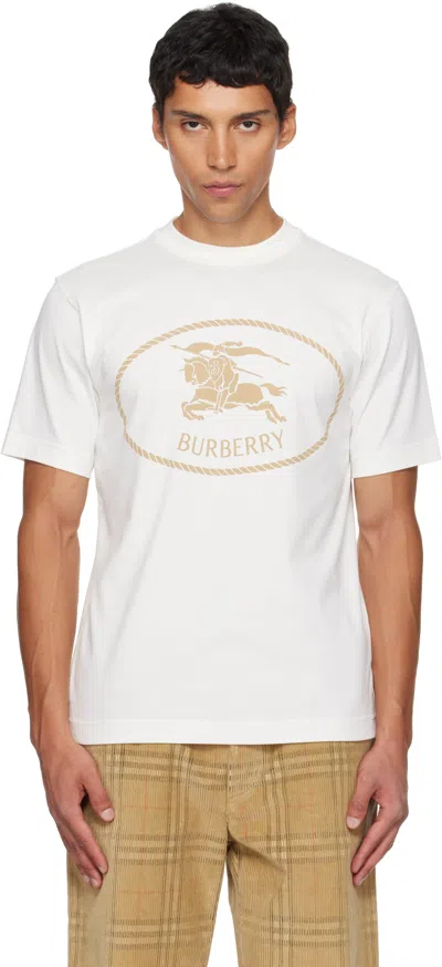 Burberry Knight Stamp T-shirt In White