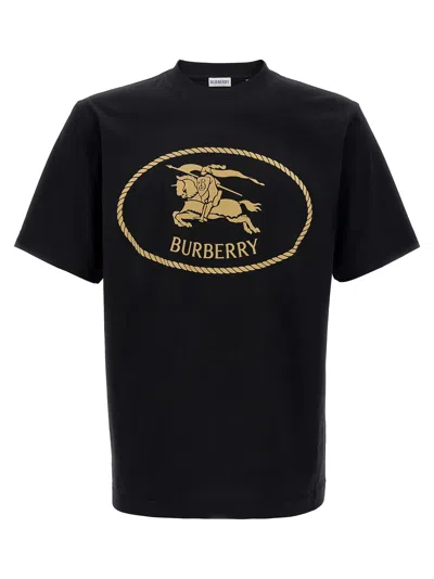 Burberry Knight Stamp T-shirt In Black