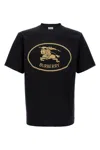 Burberry Cotton T-shirt With Knight Stamp In Black
