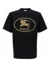 Burberry Cotton T-shirt With Knight Stamp In Black