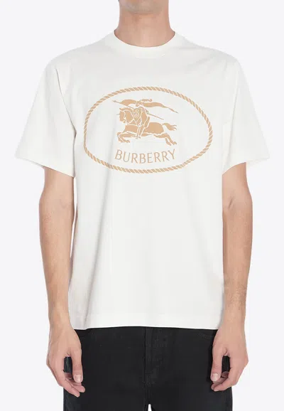 Burberry Knight Stamp T-shirt In White