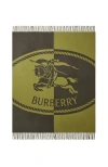 Burberry Knight Stamp Wool Blanket In Multi
