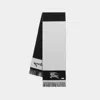 Burberry Knight Strip Scarf -  - Cashmere - White In White