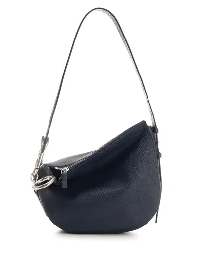 Burberry Knight Zipped Small Shoulder Bag In Blue