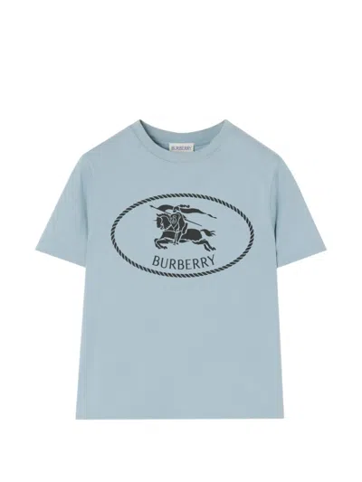 Burberry Kids Knight Stamp T-shirt In Blue