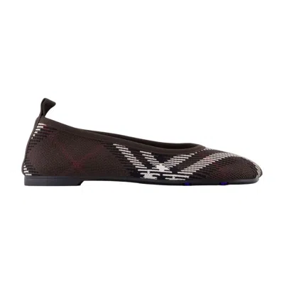 Burberry Knit Baby Ballerinas In Multi