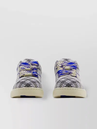 Burberry Knit Collar Sneakers Box Check In Multi