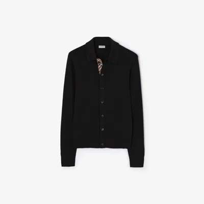 Burberry Knit Overshirt Shirt In Black