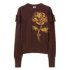 Burberry Knit Stretch Floral Graphic Sweater