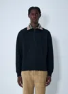 Burberry Mens Black Logo-embroidered Funnel-neck Cotton Sweatshirt In Black