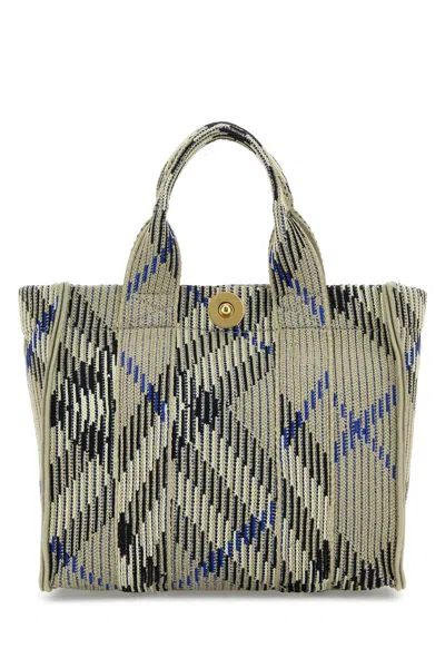 Burberry Knit Tote Bag In Beige