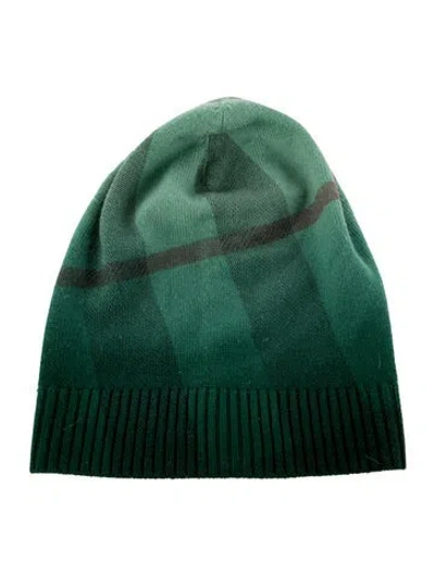 Pre-owned Burberry Knit Winter Beanie In Green