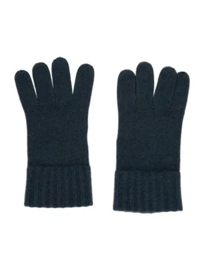 Pre-owned Burberry Knit Winter Gloves In Blue
