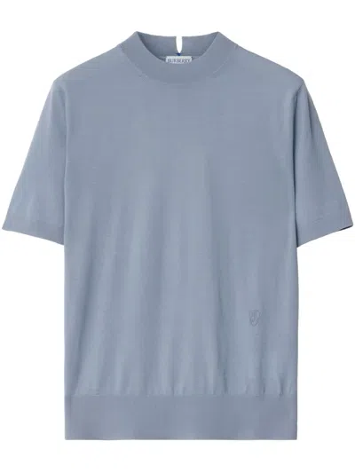 Burberry Knitted Top In Blue