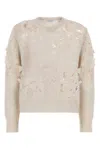 Burberry V-neck Perforated Rib Sweater