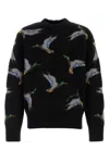 Burberry Wool Sweater With Embroidered Duck Pattern