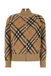 Burberry Wool-blend Check Bomber Jacket