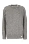 Burberry Cashmere Sweater With Unique Kilt Pin Detail In Gray