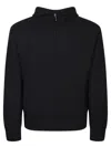 Burberry Men's Knitted Full Zip Hoodie In Black