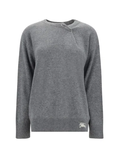 Burberry Knitwear In Light Grey Melange