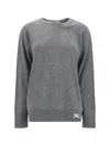 Burberry Cashmere Sweater With Kilt Pin In Light Grey Melange
