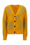 Burberry Embroidered Wool Cardigan In Mimosa Ip Pattern