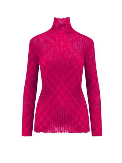 Burberry Woman Sweater Woman Pink Knitwear