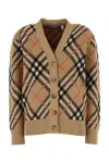 Burberry Checkered Wool-mohair Blend Cardigan In Multicolor