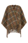 Burberry Embroidered Cashmere Blend Reversible Cape In Multicolor