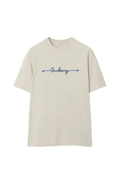 BURBERRY BURBERRY KNOT LOGO COTTON T-SHIRT
