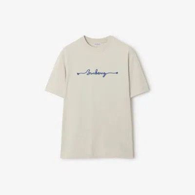 BURBERRY BURBERRY KNOT LOGO COTTON T-SHIRT