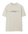 Burberry Mens Sail Knot Logo-text Crewneck Cotton T-shirt In White