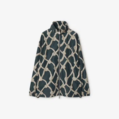 Burberry Knot Nylon Jacket In Magnet