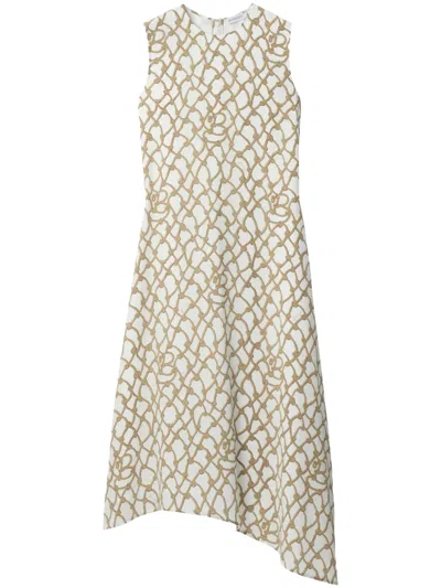 Burberry Knot-pattern Dress In Thatch