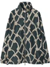 Burberry Knot-print Bomber Jacket In Blue