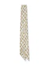 Burberry Knot-print Silk Scarf In White
