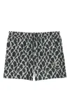 Burberry Nautical Knot-print Swim Shorts In Black