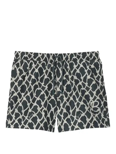 BURBERRY KNOT-PRINT SWIM SHORTS - MEN'S - POLYAMIDE/POLYESTER