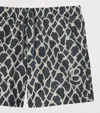 Burberry Nautical Knot-print Swim Shorts In Gray