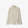 Burberry Printed Silk Shirt In Thatch