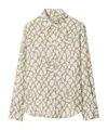 Burberry Printed Silk Shirt In Thatch