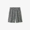 Burberry Knot-print Silk Shorts In Magnet