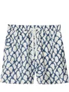 Burberry Dynamic Patterned Silk Shorts In Multi