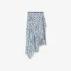 Burberry Asymmetric-design Midi Skirt In Pool