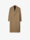 Burberry Linen-wool-blend Tailored Coat In Clay