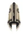 Burberry Label Cashmere-wool Jacquard Blanket In Nude
